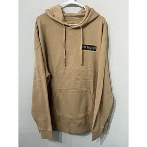 Poncho Outdoors Hoodie Mens XL Brown Fleece Pullover Graphic Sweatshirt Logo